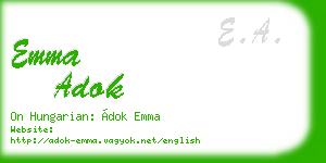 emma adok business card